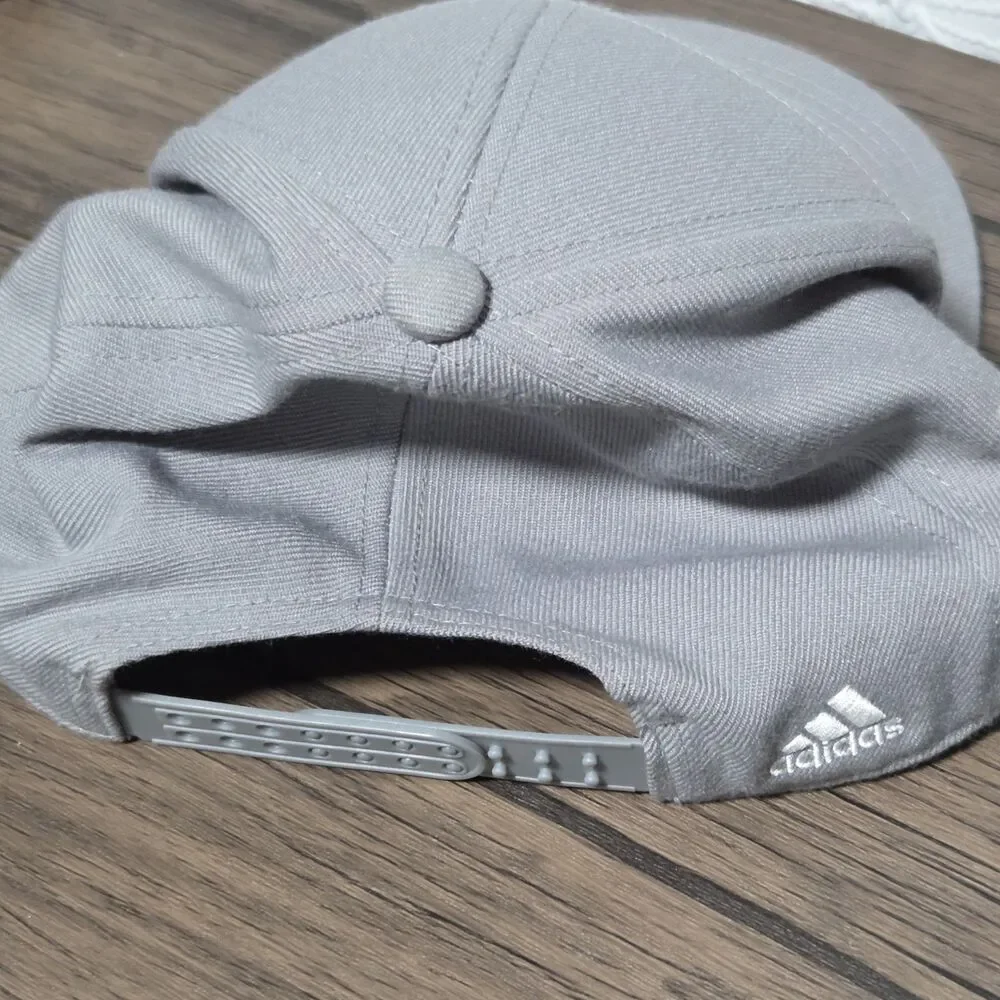 Adidas Real Madrid Grey Anthem Snapback Cap Hat NWOT Official Soccer Football OS